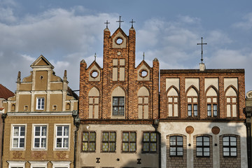 Fototapeta na wymiar Historic townhouses in the Old Market Square in Poznan.