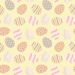 Background with different simlpe Easter eggs.