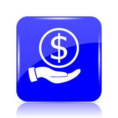 Money in hand icon