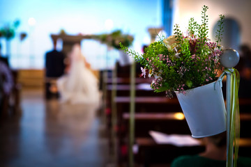 path in church to wedding ceremony