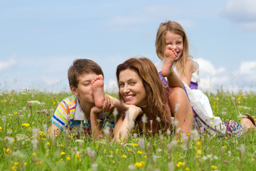 Fototapeta premium Die schönste Zeit ist Mama zeit 