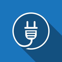 Plug vector icon stock vector illustration flat design
