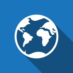 Earth icon stock vector illustration flat design