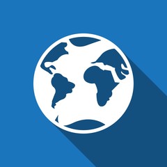 Earth icon stock vector illustration flat design