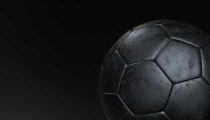 Silver soccer ball on various material and background, 3d rendering