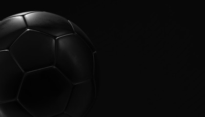 Silver soccer ball on various material and background, 3d rendering