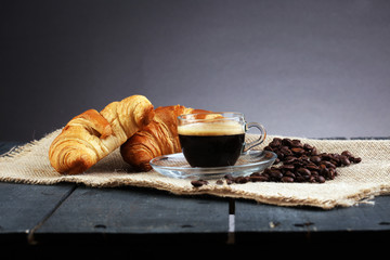 Coffee and croissants, Cafe, Coffee Bean