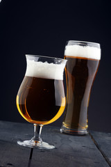 Still Life with a draft beer by the glass.