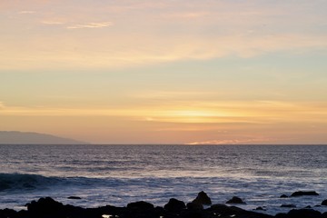 sunset at the canary islands