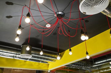 lamps on the ceiling