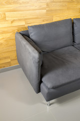 sofa upholstered in fabric