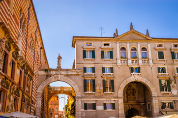 Fototapeta premium Beautiful old streets of Verona, Veneto region, Italy.