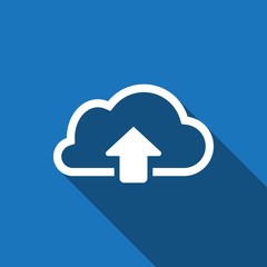 cloud upload icon stock vector illustration flat design