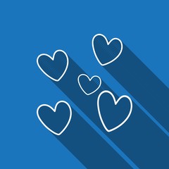 heart icon stock vector illustration flat design