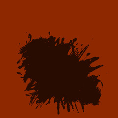 Ink brush strokes rough edges. Dry brush painting imitation.