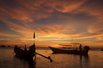 Sunrise on Koh Tao Island in Thailand