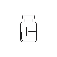 Fototapeta premium Pill bottle icon vector, Medications jar solid logo illustration, pictogram isolated on white