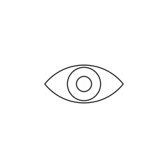 eye line icon, vision outline vector logo illustration, linear pictogram isolated on white