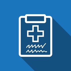 Doctor with clipboard. clipboard with checklist. Medical report icon stock vector illustration flat design