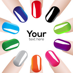 Fashion colours nails