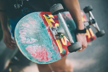 Afwasbaar fotobehang Skateboard © FornStudio