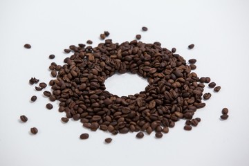 Coffee beans forming doughnut
