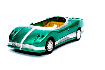 Children's toys and figurines on a white background