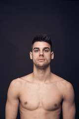 Fototapeta premium one young man confident upper body shirtless