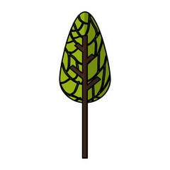 tree plant ecological icon vector illustration design