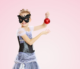 Little girl Princess carnival mask.