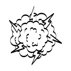 explosive expresion comic pop art vector illustration design