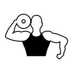 strong man human figure vector illustration design