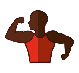 Fototapeta premium strong man human figure vector illustration design
