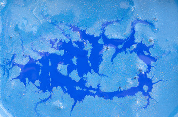 Blue liquid texture, watercolor hand drawn marbling illustration, abstract background
