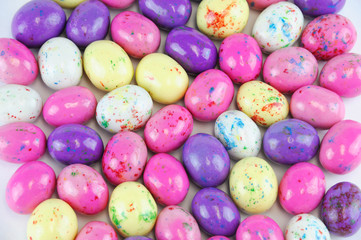 Fototapeta na wymiar easter candy in egg shape isolated on white background