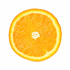 Orange cut isolated on white background