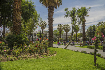 Obraz premium Arequipa, Peru. Section of main square.