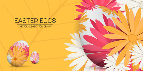happy easter day, Vector illustration template background