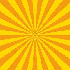 sunburst background orange color isolated vector