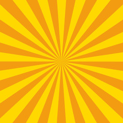 sunburst background orange color isolated vector