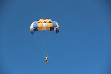 parachuting in the air of the black sea