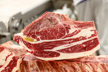 Marbled beef, cut from which we get steak ribeye Top Choice