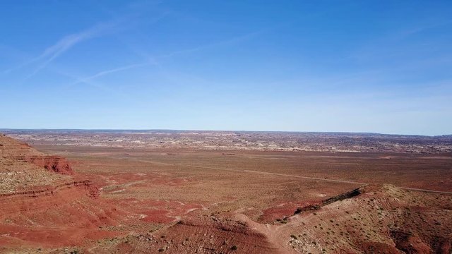 aerial view over the utah desert