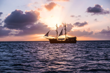 Fototapeta premium Sailing yacht, cruise on a catamaran