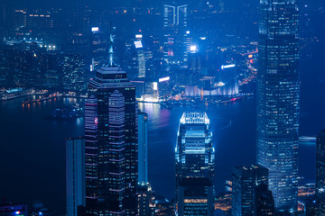 Naklejka premium view of victoria harbor in Hong Kong,China.