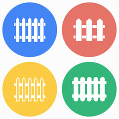 Fence icon set.