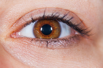 Obraz premium Brązowe oko młodej kobiety
