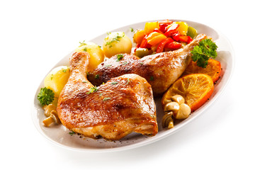 Roast chicken leg
