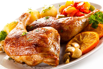 Roast chicken leg