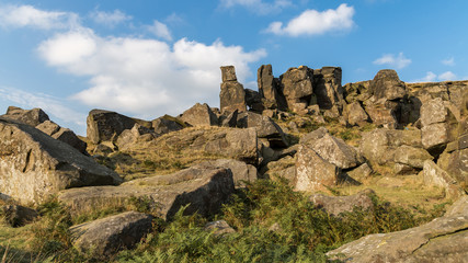 Fototapeta na wymiar Wainstones, near Clay Bank and Stokesley, North York Moors, North Yorkshire, UK